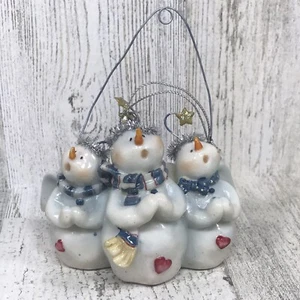Star Light Snow Bright Ornament “Snowmen Angels” Roman Inc 2003 - NEW - Picture 1 of 8