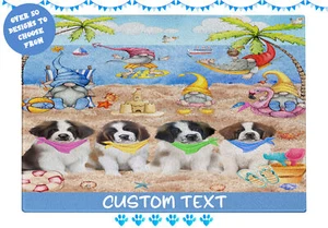 Saint Bernard Dog Cutting Board Tempered Glass Personalized Kitchen Custom NWT - Picture 1 of 81