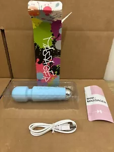 Mini All Over Body Wand Massager Blue Powerful Vibration Silent Design - Picture 1 of 3