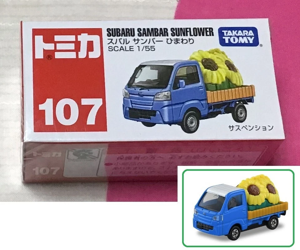1/55 Tomica #107 (2022) SUBARU SAMBAR SUNFLOWER takaratomy + - Image 1 of 1