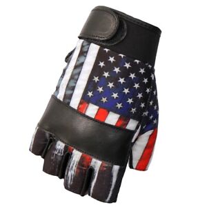 Hot Leathers Sublimated Leather Heartbeat Flag Gloves