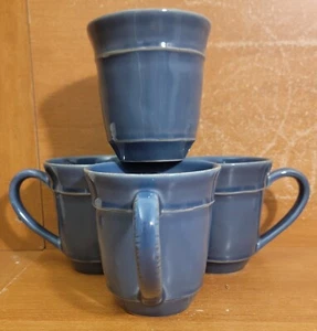 Pottery Barn CAMBRIA OCEAN BLUE Becher 4er Set, 12 oz/4", Portugal, Top - Bild 1 von 11