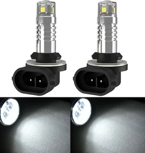 LED 20W 881 H27 White 6000K Two Bulbs Fog Light Replacement Upgrade Lamp Stock - Picture 1 of 12