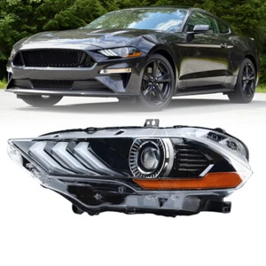 Left Passenger Headlight For 2018-2023 Ford Mustang LED Projector Headlamp DRL - Picture 1 of 15