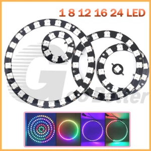 WS2812 5050 LED RGB Fully Round Pixel Ring Addressable Module 1/8/12/16/24 LED - Picture 1 of 16
