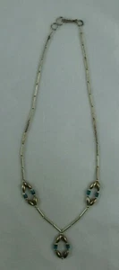 Vintage Southwestern Turquoise Silver Bead Necklace Navajo? 365B - Picture 1 of 10