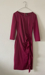 Miusol Dress Burgandy longsleeve - Picture 1 of 2