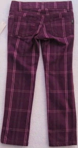 NWT DKNY Girls Plum Plaid Pants(Size 5)  NEW - Picture 1 of 4