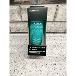 Starbucks 2022 Holiday Green Waxberry Mint Gradient Studded Ornament Keychain - Picture 1 of 1