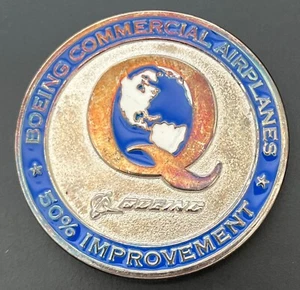 Boeing Commercial Airplanes 50% Improvement Zero Defect Quality Medal Token - Picture 1 of 2