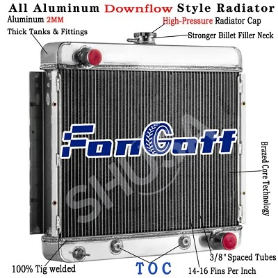 4 Row Aluminum Radiator fit 62-1967,64 Chevrolet Chevy II Nova Base 5.3L 5.4L AT - Image 1 of 4