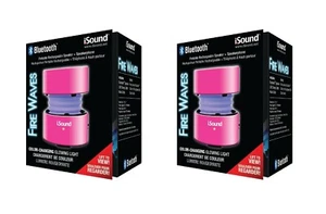 DOS (2) - Altavoz Bluetooth Rosa Recargable Inalámbrico Portátil Ondas de Fuego - Imagen 1 de 3