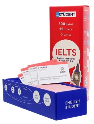 Cards for learning English words. IELTS. English to English - Image 1 of 4