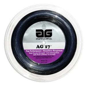 AG 17 Synthetic Gut Tennis String Reel-17-Black - Picture 1 of 1