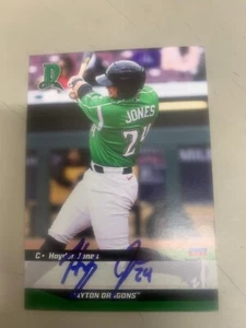 Hayden Jones Signed Card 2023 Dayton Dragons Team Card IP Auto - Picture 1 of 1