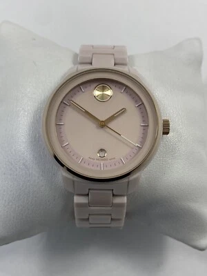 Movado Bold Verso SWISS Quartz Pink Ceramic Ladies Watch 3600935 - Image 1 of 4