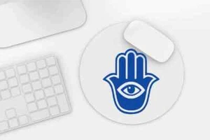 Round Evil Eye Anti-Slip Mouse Pad For Office Laptop and Desktop - Picture 1 of 3