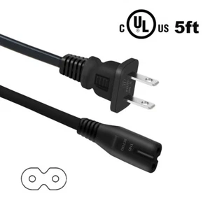 5ft UL Listed 2 Prong AC Power Cord for JET Longwell LS-7J LS-7C LP-11 7A 125V - Picture 1 of 4