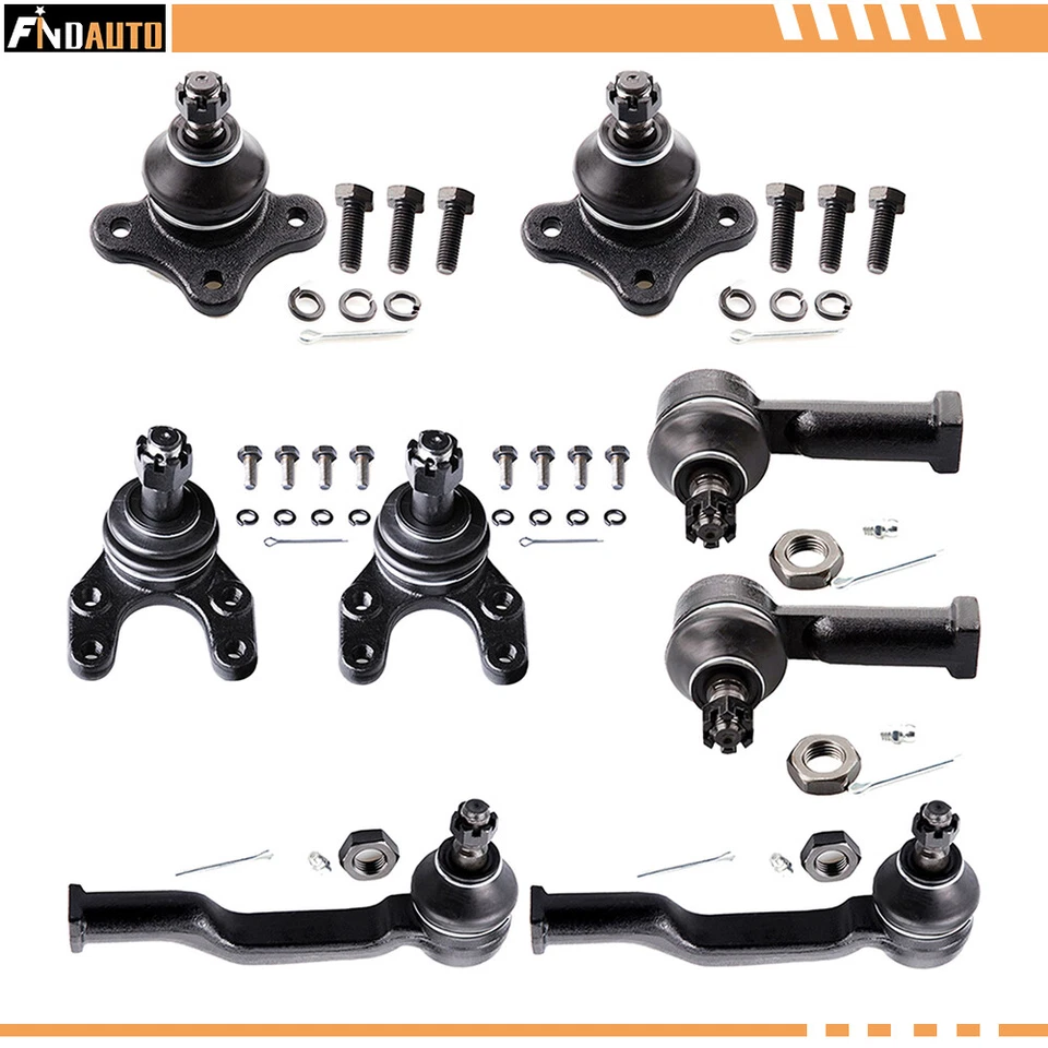 Fits 1987-1993 Mazda B2200 B2600 RWD Inner Outer Tie Rods Upper Lower Ball Joint - Image 1 of 1