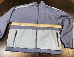 Chaqueta deportiva cortavientos forrada con cremallera completa Reebok para mujer M de colección años 90 bloque de color - Imagen 1 de 8