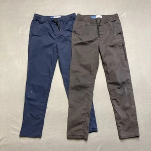 Old Navy Pants Boys XL 14-16 Blue Black Tech Taper Elastic Waist Lot of 2 - Picture 1 of 19