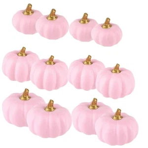 Set of Pink Mini Foam Pumpkins for Fall For Harvest and Holiday Displays - Picture 1 of 24