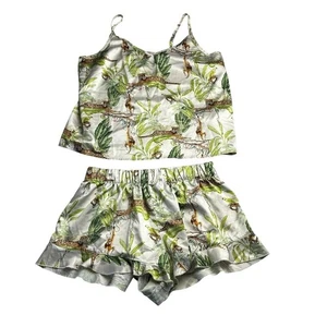 Chelsea Peers Damen Größe Small Dschungelmuster kurzer Pyjama Set - Bild 1 von 7