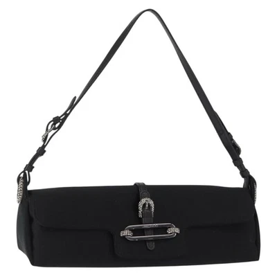 Auténtico bolso de hombro Jimmy Choo Turita cadena satinado negro plata yk19524 Foto 1 de 4