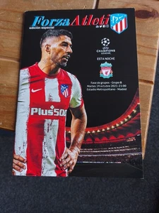 2021 ATLETICO MADRID v LIVERPOOL CHAMPIONS LEAGUE PROGRAMME SOLD AT STADIUM (24) - Picture 1 of 3