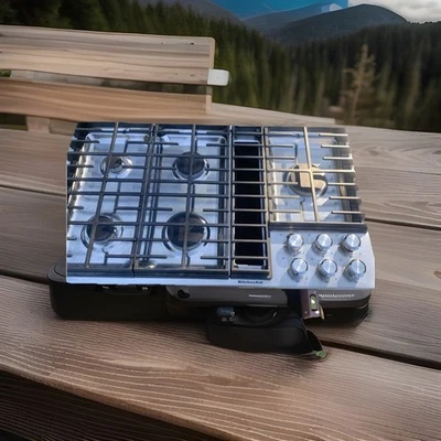 36-дюймовая газовая варочная панель с нисходящим потоком KitchenAid KCGD506GSS с 5 горелками — ЛУЧШЕЕ ПРЕДЛОЖЕНИЕ!!! - Изображение 1 из 4