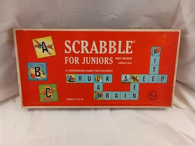 Scrabble For Juniors w/ 1964  - New Words Edition Two - Vintage Set - Image 1 of 4