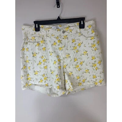 Pantalones Cortos Denim Judy Azul Estampado Floral Cintura Alta Elastizados 2XL Foto 1 de 4