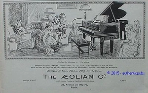 REKLAME DAS ÄOLISCHE DUO KUNST KLAVIER OPER SALON ART DECO VON 1925 FRANZÖSISCHE ANZEIGE PUB - Bild 1 von 1