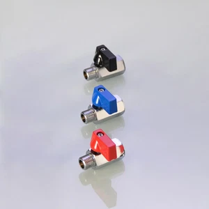 Messing verchromt Mini Kugelhahn Ventil 1/8 1/4 3/8 1/2" Innen x Aussengewinde - Picture 1 of 18