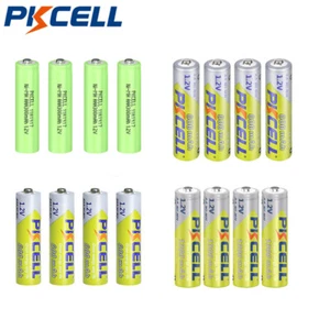 PKCELL AAA/AA Rechargeable Batteries 300mAh 600mAh 1300mAh NiMH 1.2V Lot - Picture 1 of 17