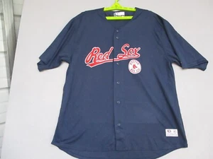 Men's Boston Red Sox Navy Blue Home Jersey Sz XL 46-48 MLB True Fan - Picture 1 of 10