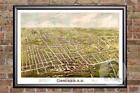 Vintage Concord, NH Map 1875 - Historic New Hampshire Art - Victorian Industrial
