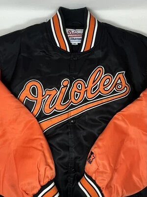 Vintage 1990s Baltimore Orioles Starter Diamond Collection Satin Bomber Jacket M - Image 1 of 4