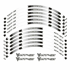 LLANTA DE MOTOCICLETA ""17 RAYAS CALCOMANÍAS DE RUEDA PEGATINAS DE CINTA Para YAMAHA MT10 MT-10 - Imagen 1 de 10
