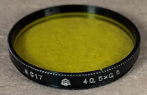 Yellow-17 FILTER for M40.5 for Jupiter-8, Industar-61 etc Lytcarino - Picture 1 of 2