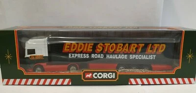 CORGI EDDIE STOBART DAF 95 CURTAINSIDE TRAILER TY87001 SCALE 1:64 - Image 1 of 4
