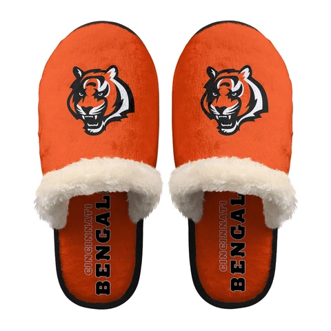 Cincinnati Bengals House Fuzzy Slippers Indoor/Outdoor Winter Soft Slippers Gift Cover
