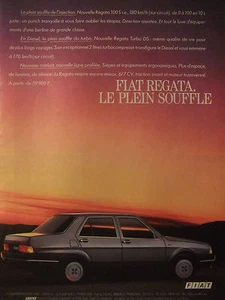 PUBLICITÉ 1986 FIAT REGATA TURBO LE PLEIN SOUFFLE - ADVERTISING - Imagen 1 de 1
