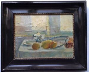 Early 20th Century Impressionism Still life with Lemons style Pierre Bonnard Oil