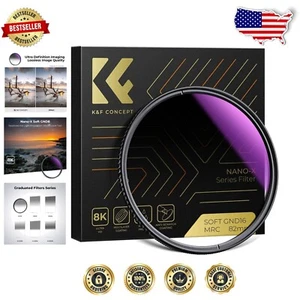 82mm Graduated Neutral Density Filter - Soft Effect, Lightweight & Scratch-Proof - Picture 1 of 10