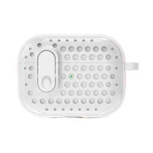Durable Polycarbonate AirPods Pro 2 Case Cover with Secure Lock white eggshell - Photo 1 sur 3
