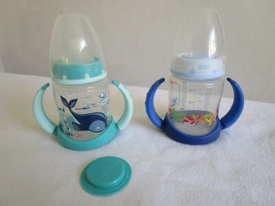 NUK Trinklern-Becher, Flaschen 2er Set, 150ml, Kunststoff mit Griff - Bild 1 von 3