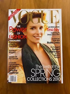Vogue Magazine 2010 March Tina Fey Blake Lively Timothy Geithner Treasury Sec'y - Picture 1 of 12