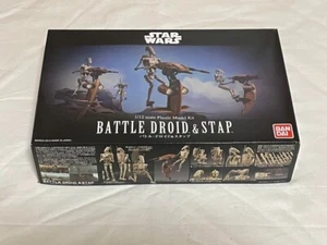 1/12 scale Plastic Model Kit BATTLE DROID & STAP Star Wars Bandai Japanese Toy - Picture 1 of 5