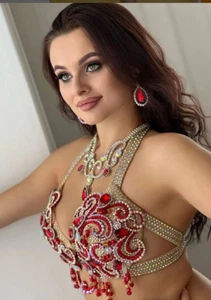 ABDC27-Belly Dance Egyptian costumes set, belly dance costume dress outfit. - Picture 1 of 14